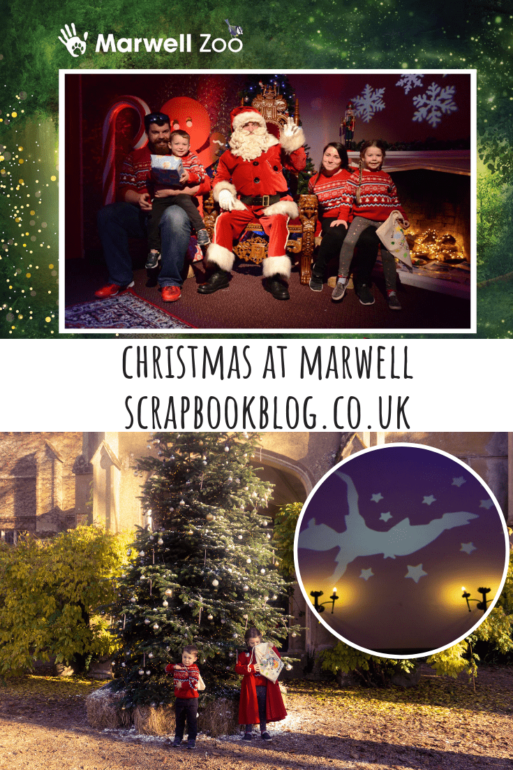 #christmas at Marwell Zoo, Hampshire. The Christmas experience includes an interactive story, mince pies, crafts and a visit and gift from Father Christmas